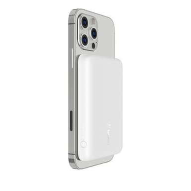 Belkin BPD002BTWH, 2500 mAh, Langaton lataaminen, 5 W, Valkoinen