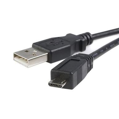 StarTech.com 0.5m USB A/microB, 0,5 m, USB A, Micro-USB B, USB 2.0, Uros/uros, Musta