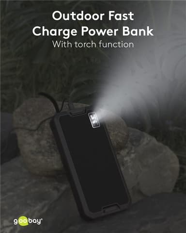 Goobay Pikalataus ulkona Virtapankki aurinkokennoilla 20 000 mAh (USB-C™ PD, QC 3.0)