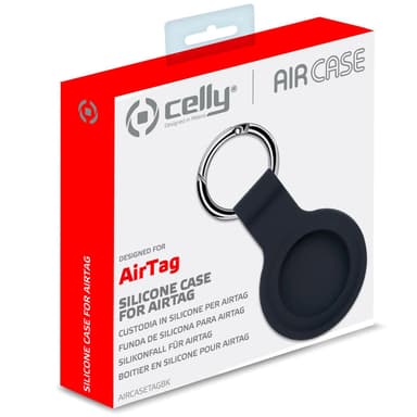 Celly AirTag-kotelo musta