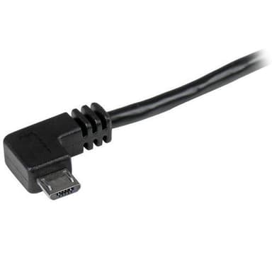 StarTech.com USB2AUB2RA2M, 2 m, USB A, Micro-USB B, USB 2.0, Uros/uros, Musta