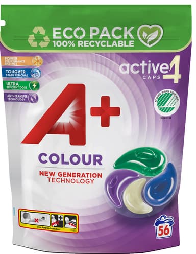 A+ Active Colour pesukapselit 56 kpl