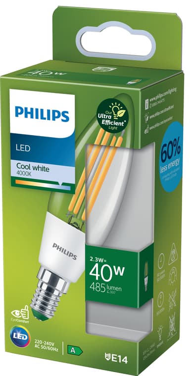 Philips LED lamppu 2,3 W E14