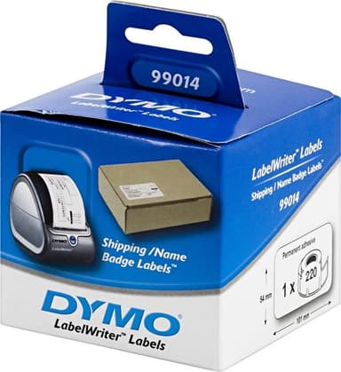 DYMO LabelWriter rahtitarra,101x54mm, valk, 12-pakk(2640 kpl)