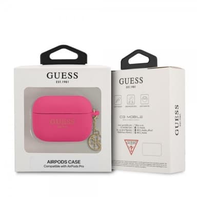 Guess AirPods Pro Kuori Classic Logo 4G Charm Harmaa