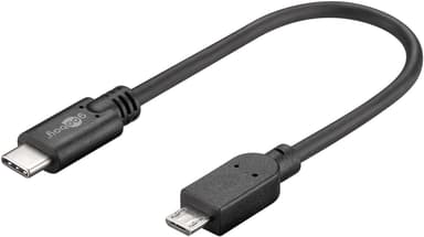Goobay USB 2.0 -kaapeli USB-C™ - Micro-B 2.0, musta