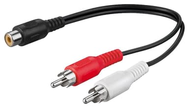 Goobay Y-kaapelisovitin, audio, stereo-RCA-liitin RCA-liitäntään