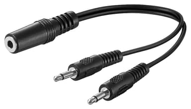 Goobay 3,5 mm:n audio-Y-kaapelisovitin  1x stereonaaras - 2x monouros