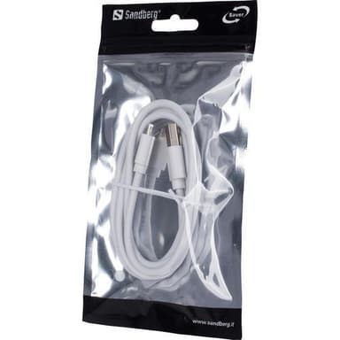 Sandberg USB-A-MicroUSB SAVER, valkoinen (1 m)