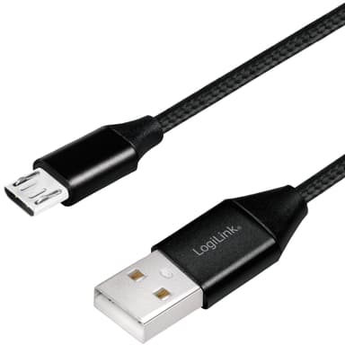 USB-MicroUSB lataus-/synkronointikaapeli 15W 0,3m TextiL