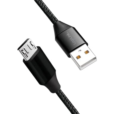 USB-MicroUSB lataus-/synkronointikaapeli 15W 0,3m TextiL