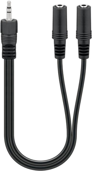 Goobay 3,5 mm:n audio-Y-kaapelisovitin  1x uros-2x naarasstereo
