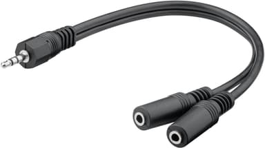 Goobay 3,5 mm:n audio-Y-kaapelisovitin  1x uros-2x naarasstereo