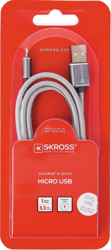 Charge n Sync MicroUSB - Steel Line, 1m
