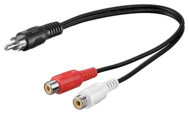 Goobay Y-kaapelisovitin, audio, RCA-liitin stereo-RCA-liitäntään