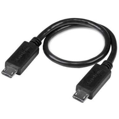 StarTech.com UUUSBOTG8IN, 0,203 m, Micro-USB B, Micro-USB B, Musta