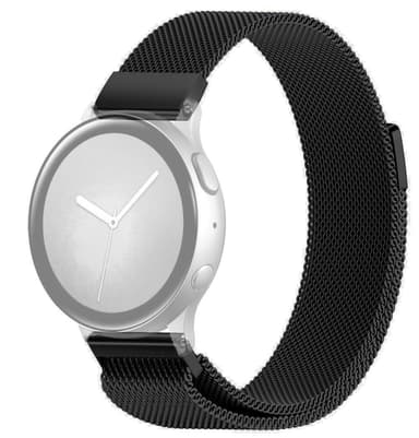 SKALO Milanese Loop to Samsung Watch Active2 40mm - Musta