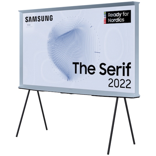 Samsung 43   The Serif 4K QLED älytelevisio (2022, Cotton Blue)