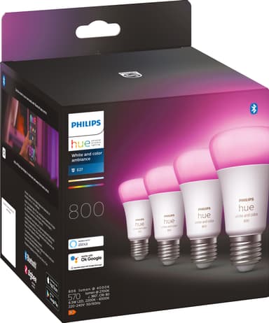 Philips Hue WCA A60 lamppu 6,5W E27 (4 kpl)