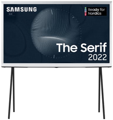 Samsung 65   The Serif 4K QLED älytelevisio (2022, Cloud White)