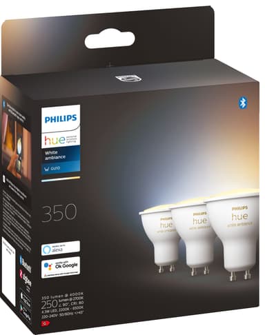 Philips Hue WA lamppu 4,3W GU10 (3 kpl)