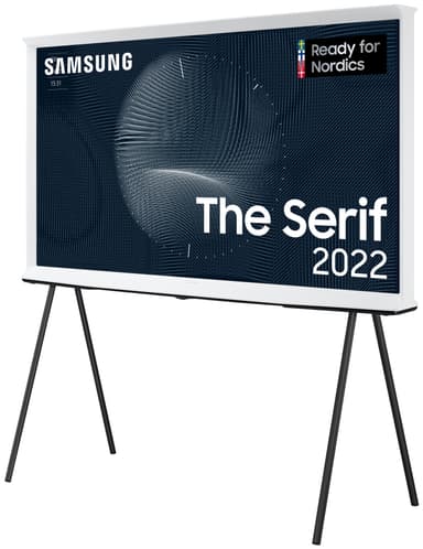 Samsung 55   The Serif 4K QLED älytelevisio (2022, Cloud White)