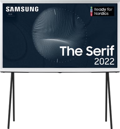 Samsung 50   The Serif 4K QLED älytelevisio (2022, Cloud White)