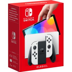Nintendo Switch OLED pelikonsoli + valkoiset Joy-Con ohjaimet EU