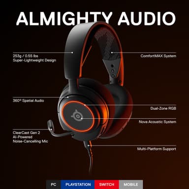 SteelSeries Arctis Nova 3 pelikuulokkeet
