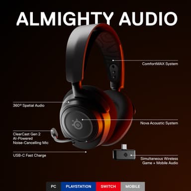 SteelSeries Arctis Nova 7 langattomat pelikuulokkeet