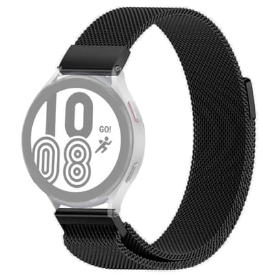 SKALO Milanese Loop to Samsung Watch 4 40mm - Musta