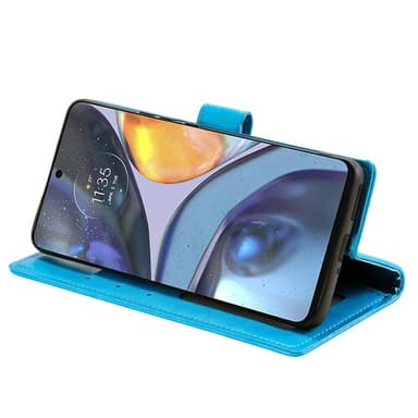 SKALO Motorola Moto G22 Mandala lompakkokotelo - Sininen
