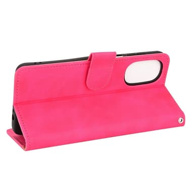 SKALO Motorola Moto G52 Matt PU Nahka lompakkokotelo - Cerise