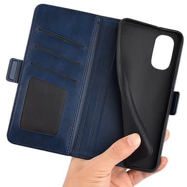 SKALO Motorola Moto G52 Premium Wallet Lompakkokotelo - Sininen