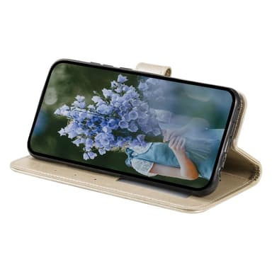 SKALO Motorola Moto E32/E32s Mandala lompakkokotelo - Kulta