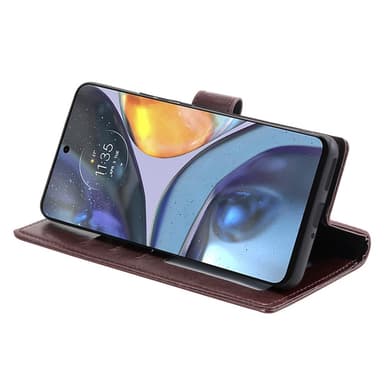 SKALO Motorola Moto G22 Mandala lompakkokotelo - Ruskea