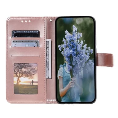 SKALO Motorola Moto G52 Mandala lompakkokotelo - Ruusukulta