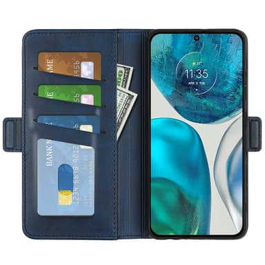 SKALO Motorola Moto G52 Premium Wallet Lompakkokotelo - Sininen