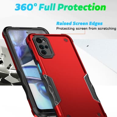 SKALO Motorola Moto G22 Shockproof Armor Suojakuori - Turkoosi