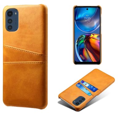SKALO Motorola Moto E32/E32s PU-nahkainen Korttikotelo - Vaaleanruskea