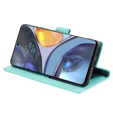 SKALO Motorola Moto G22 Mandala lompakkokotelo - Turkoosi