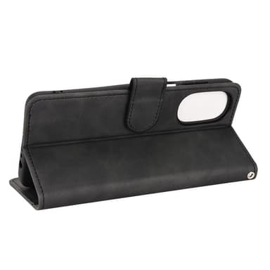 SKALO Motorola Moto G52 Matt PU Nahka lompakkokotelo - Musta