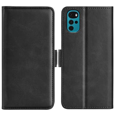 SKALO Motorola Moto G22 Premium Wallet Lompakkokotelo - Musta