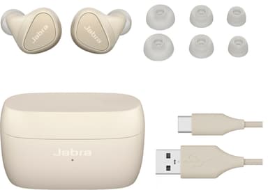 Jabra Elite 5 täysin langattomat in-ear kuulokkeet (kultabeige)