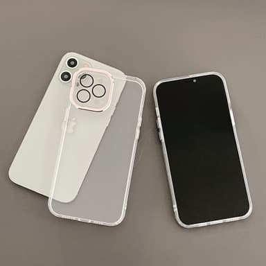 Iskunkestävä puhelinkotelo. Kääri puhelimen linssin takakuori Vaaleanpunainen iphone 13 PRO