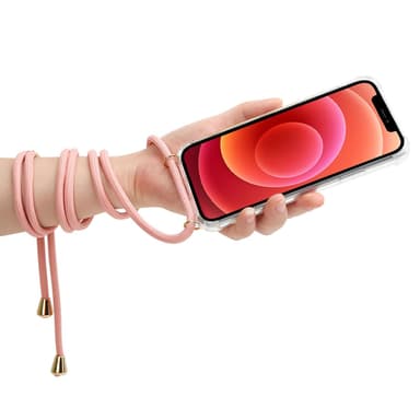Kaulahihna iPhone 13 Prolle Black + Pink