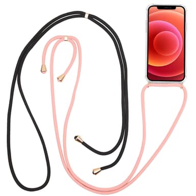 Kaulahihna iPhone 13 Prolle Black + Pink