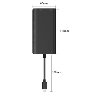 8-in-1 USB-C-keskitin