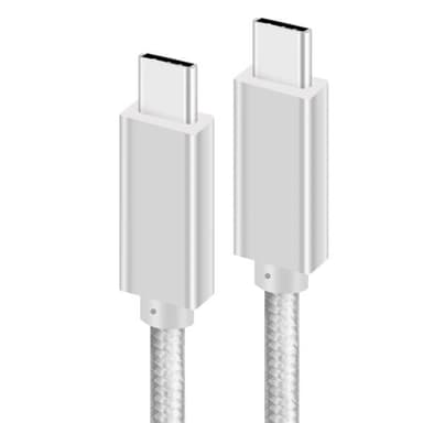 USB-C - USB-C-kaapeli USB 3.2 C PD100W 20GB/s 5A Valkoinen