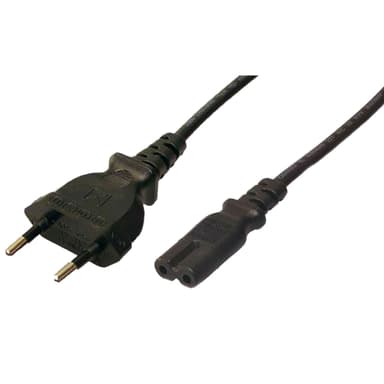 Laitekaapeli Euro - C7 Musta 1,8m